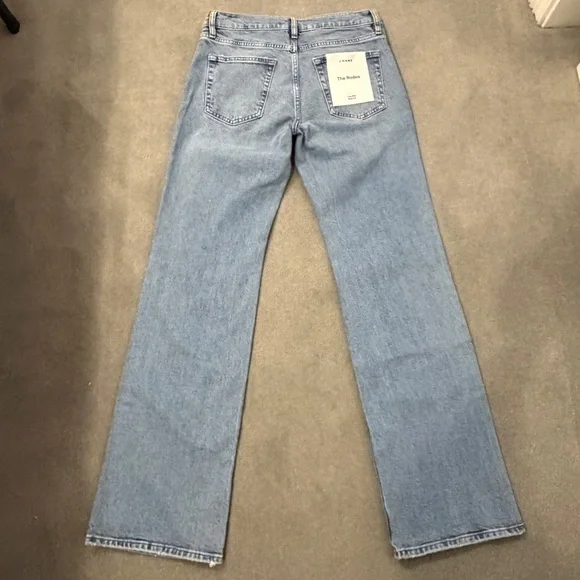 Frame - The Rodeo Jeans - Size 28 - Low-Rise Wide-Leg Light Wash 33” Inseam NWT - Picture 3 of 8